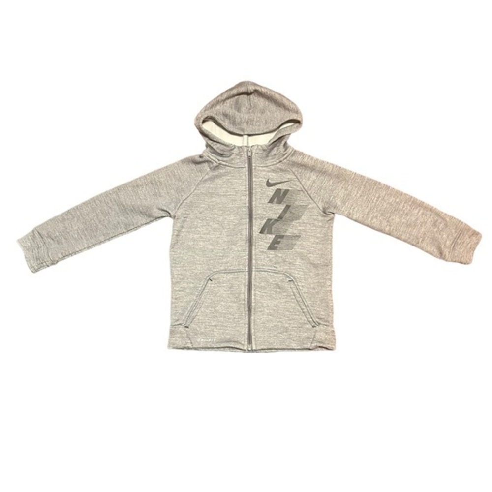 Nike Boys Dri-fit Full Zip Jacket Heather Gray Small (4-5 years)